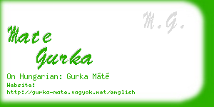 mate gurka business card